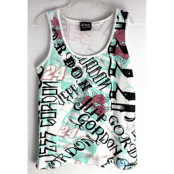 NASCAR Chase Authentics Jeff Gordon White All Over Print Tank Top Shirt Size XL - Picture 1 of 11